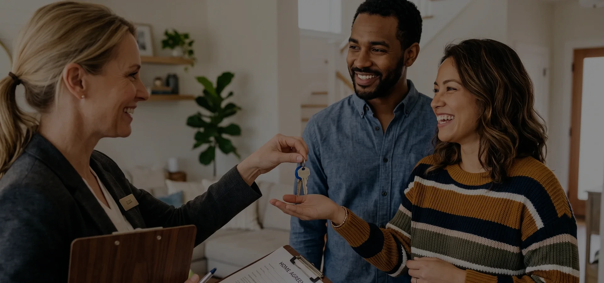 Handing keys to happy tenants